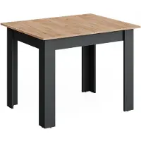 Vicco Eettafel Repose, Antraciet/Goudkleurig Eiken, 100-140 x 80 cm Uitschuifbaar