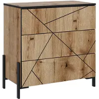 Vicco Hatto Dressoir – 78 x 76.8 cm met 3 lades Eiken