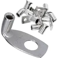 Kalitec 10 stuks KA08-L6 standaard buiskabelschoenen haaks 4mm² M6 I zonder kijkgat I 90° I Made in Germany