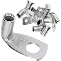 Kalitec 10 stuks KA08-L5 standaard buiskabelschoenen haaks 4mm² M5 I zonder kijkgat I 90° I Made in Germany