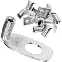 Kalitec 10 stuks KA1-L10 standaard buiskabelschoenen haaks 6mm² M10 I zonder kijkgat I 90° I Made in Germany