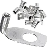 Kalitec 10 stuks KA08-L8 standaard buiskabelschoenen haaks 4mm² M8 I zonder kijkgat I 90° I Made in Germany