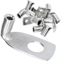 Kalitec 10 stuks KA06-L6 standaard buiskabelschoenen haaks 2,5 mm² M6 I zonder kijkgat I 90° I Made in Germany