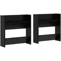 vidaXL Schoenenkast 2 st 60 x 18 x 60 cm Bewerkt hout Zwart Eiken