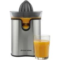 CoolHome Citruspers - Elektrische Sinaasappelpers en Citroenpers - Met uitloop en druppelstop - Compact & Stil- Rvs