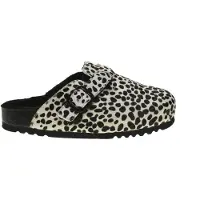 Scholl Klomp Women Fae New F Cow Hair Black White-Schoenmaat 37
