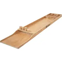 Cougar Dutch Shuffle Board Classic Sjoelbak Wedstrijd, Hout | Sjoelbak 200 x 40 cm, 30 schijven | Holle sjoelschijven | Competitieformaat