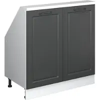 Vicco Rion Kast voor schuine wand – met 2 deuren Antraciet landhuis/wit