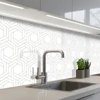 KitchenYeah Keuken achterwand 500x80 cm - Spatscherm zelfklevend Design - Geometrie - Patronen - Abstract - Muurbeschermer - Spatwand fornuis