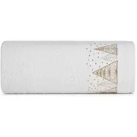 Mariall Katoenen handdoek met kerstborduursel - 50 cm x 90 cm - Merry Christmas - Kers - kerstcadeau