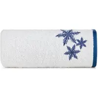 Mariall Katoenen handdoek met kerstborduursel - 50 cm x 90 cm - Merry Christmas - Kers - kerstcadeau
