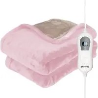 Auronic elektrische warmtedeken 1 persoons – 160 x 120 cm – 3 warmtestanden – timer 180 min – roze