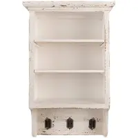 Clayre & Eef Wandkast 36x17x57 cm Beige Hout