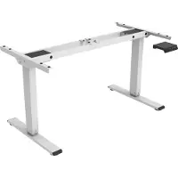 Euroseats OrangeLabel Zit/Sta Economy frame wit. Voldoet aan NEN 527, hoogte instelbaar van 60 t/m 125 cm hoogte. Let op exclusief blad