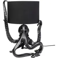 Kare Tafellamp Octopus, zwart, Woon-/ Eetkamer, Textiel / Stof / Zijde, Design, Tafellamp