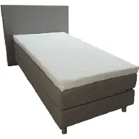 Slaaploods.nl Anda - Boxspring inclusief matras - 90x210 cm - stof - Grijs