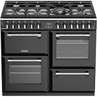 Stoves Richmond S1000 DF fornuis 7-pits gas fornuizen - kleur zwart dubbele oven zuinig beide ovens A - 100 cm breed gasfornuis | .