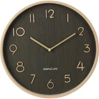 By Lille Vilde Klassieke wandklok, 38 cm, met een houten design
