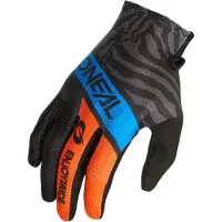 O'Neal Matrix Shocker Blauw Zwart Oranje Kinder Motorcross Handschoenen Maat XL