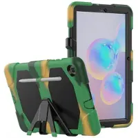 Ntech Hoesje Geschikt Voor Samsung Galaxy Tab S6 Lite Hoes P610 Extreme protectie Army Backcover hoesje - Camouflage Groen