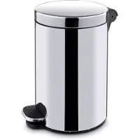 Hendi Pedaalemmer rond 30x44 cm 20 liter - rvs - binnenemmer, antislip pedaal - zilver
