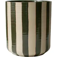 DBKD Line pot Ø14x16 cm Stripe Green