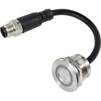 TRU COMPONENTS TC-12835296 TC-TS22A10YSSR12M12 MALE CONNECTOR Sensortoets 24 V 0.5 A 1x uit/(aan) Moment Rood (Ø) 25 mm IP65 1 stuk(s)