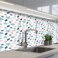 KitchenYeah Keuken achterwand 200x80 cm - Spatscherm zelfklevend Klein - Oceaan - Rif - Multi - Muurbeschermer - Spatwand fornuis