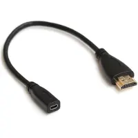 Coretek HDMI - Micro HDMI adapter - versie 1.4 (4K 30Hz) / zwart - 0,20 meter