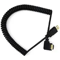 Coretek HDMI spiraalkabel - 90° haaks naar links - versie 1.4 (4K 30Hz) - 2 meter