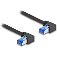 DeLOCK RJ45 Netzwerkkabel Cat.6A S/FTP rechts gewinkelt 1 m schwarz