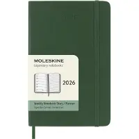 Moleskine 12 Maanden Agenda - 2026 - Wekelijks - Pocket - Zachte Kaft - Mirthe Groen