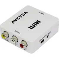 Coretek VGA + 3,5mm Jack naar Composiet 3RCA audio video converter / wit