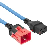 ACT PL0033 Netsnoer C19 IEC Lock - C20 IEC Lock Dual Locking | Blauw | 3 meter | PC3634