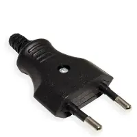 Bachmann CEE 7/16 (m) niet-geaarde stroomstekker | zwart | 3 stuks