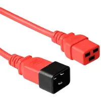 ACT C19 - C20 stroomkabel voor UPS/PDU - 3x 1,50mm / rood - 3 meter