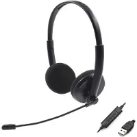 Dolphix On-ear stereo headset - USB / zwart - 1,5 meter