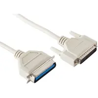 MaxTrack Parallelle printerkabel 25-pins SUB-D - 36-pins Centronics / gegoten connectoren - 1,8 meter