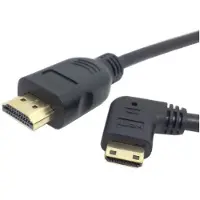 Coretek Mini HDMI - HDMI kabel - 90° haaks naar links - versie 1.4 (4K 30Hz) - 1 meter