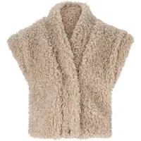 Like Flo Young teddy gilet beige Effen - maat 152 | Gilet van