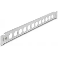 DeLOCK 19 inch patch panel | voor 12 D-type modules | 1U | toolfree | grijs