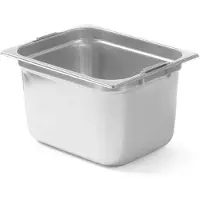 Hendi gastronormbak rvs - intrekbare grepen - GN 1/2 - 12,5 liter - H 20 cm - zilver - horeca