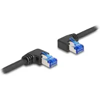 DeLOCK SFTP CAT6a netwerkkabel | haaks (links) / haaks (rechts) | zwart | LSZH | 1 meter