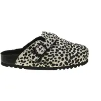 Scholl Klomp Women Fae New F Cow Hair Black White-Schoenmaat 38