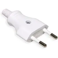 Bachmann CEE 7/16 (m) niet-geaarde stroomstekker | wit | 3 stuks