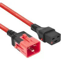 ACT PL0023 Netsnoer C19 IEC Lock - C20 IEC Lock Dual Locking | Rood | 3 meter | PC3633