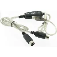 Dolphix USB naar 2x DIN 5-pins MIDI input en MIDI output kabel - 1,8 meter