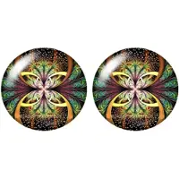 Charme Bijoux Clip oorbellen- vlinder- groen- 2 cm- geen gaatje-