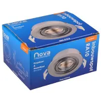 Nova Luxe Inbouwspot draai- kantelbaar diameter 92mm voor 50mm lamp Aluminium