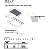 NOVY 1753 Comfort inductie 4 zones 59 cm facet 5mm